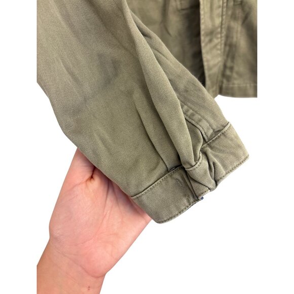 Scotch & Soda Army Green Utility Jacket Embroidered Canvas Cotton Mens Medium - Picture 4 of 7